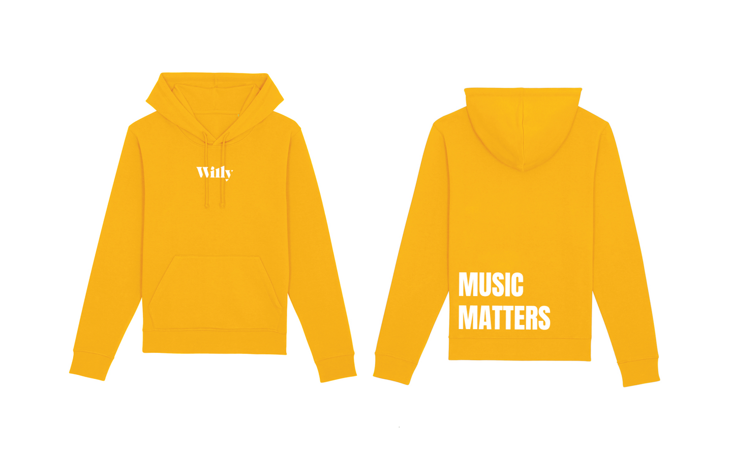 Willy - Hoodie - Geel - Maat L - afbeelding 3
