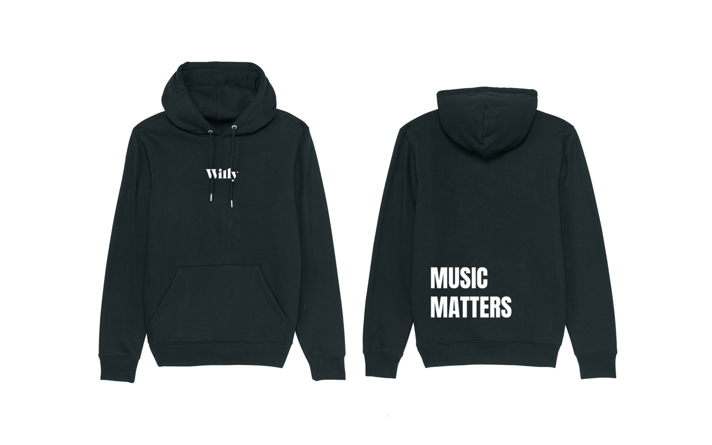 Willy - Hoodie - Zwart - Maat L - afbeelding 2